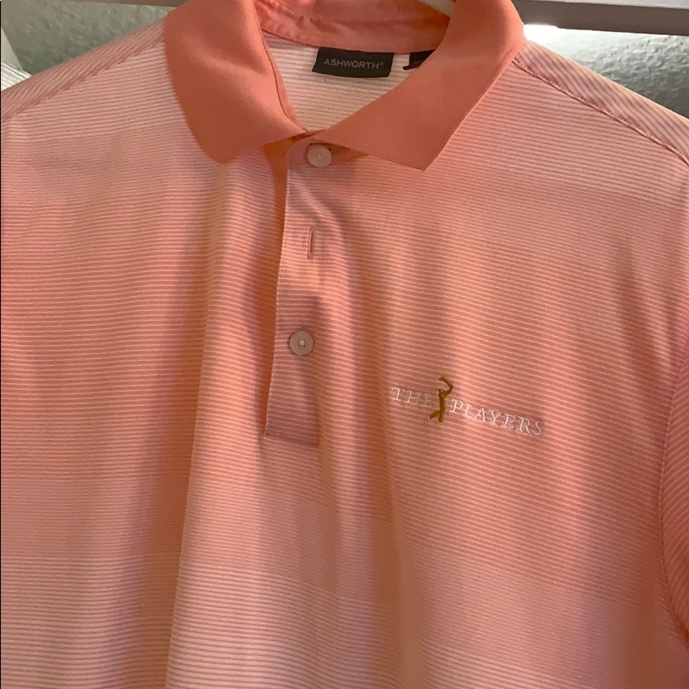 Pink Ashworth The Players golf shirt